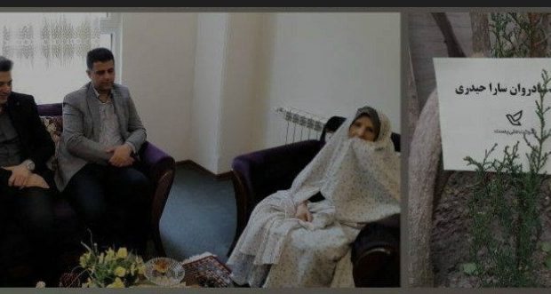 کاشت یک اصله درخت به نام بانوی خدمت پست گیلان کاشت یک اصله درخت به نام بانوی خدمت پست گیلان