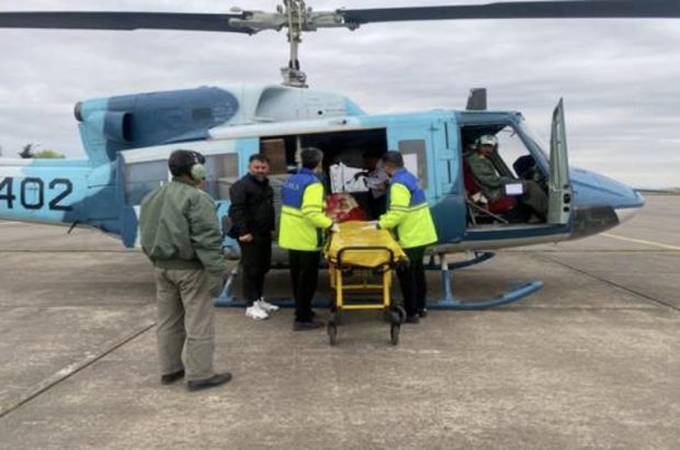 انتقال بیمار قلبی در دومین پرواز بالگرد اورژانس از ابتدای سال جدید