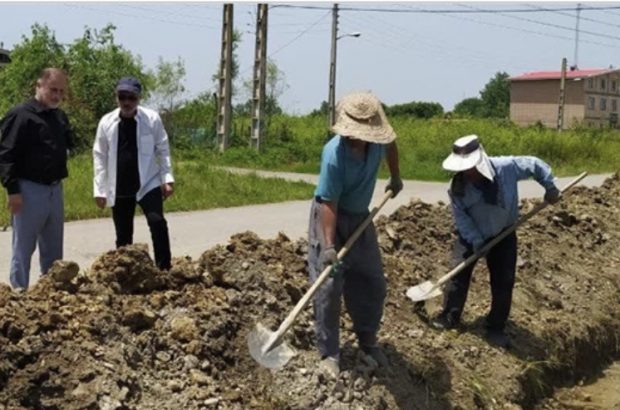 بازدید فرماندار شهرستان شفت از پروژه لوله گذاری خط انتقال شهر شفت