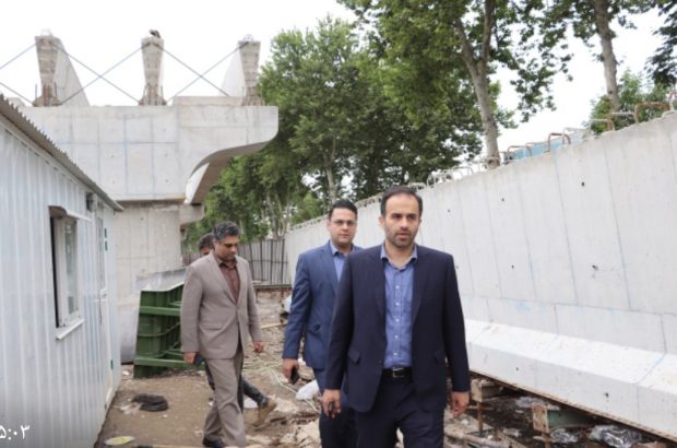 بازدید شهردار رشت از روند تیرگذاری تقاطع غیرهمسطح شهید باهنر‌/  با نصب ۱۶ تیر،پیشرفت تقاطع غیرهمسطح شهید باهنر رشت به ۵۰ درصد رسید