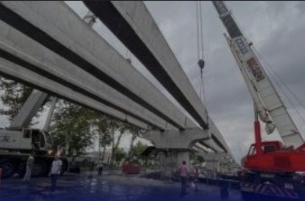 با نصب تیرهای جدید پل،پیشرفت تقاطع غیرهمسطح شهید باهنر رشت به ۸۰ درصد رسید