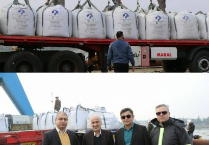 اولین محموله‌های سیمان صادراتی شرکت سیمان خزر به مقصد کشور روسیه ارسال شد