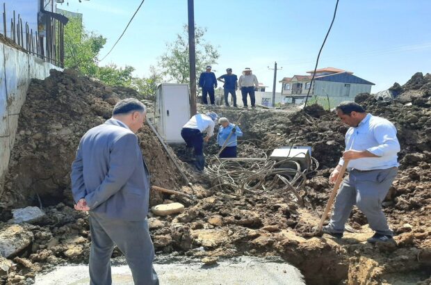 اجرای عملیات جابجایی کافو نوری روستای پونل شهرستان رضوانشهر